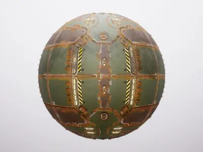 PBR Sci-Fi Spaceship Texture 28 Low-poly 3D model