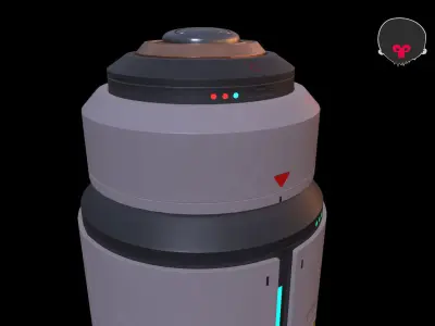 Sci-Fi Energy Cell  Low-poly 3D model