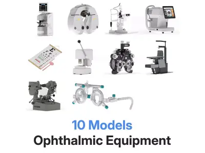 10 Models Medical Ophthalmic Equipment Collection 3D model
