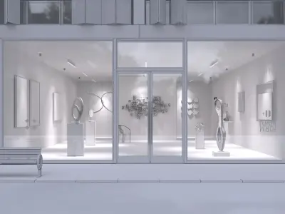 Interior Scene 05 - Art Gallery 3D model