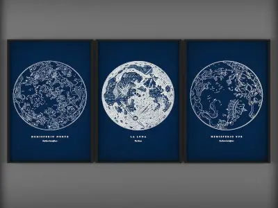 Picture Frames Low-poly 3D model