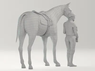  Racehorse and Jockey HQ 003 Standard License 