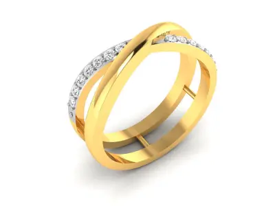 Diamond Ring For Women 3d Print Model 3D print model 34