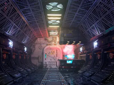 2 sci fi asets 3D Model Pack