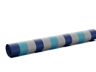 Beach Blanket Low-poly 3D model