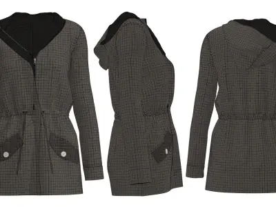 Women spring jacket 3D model