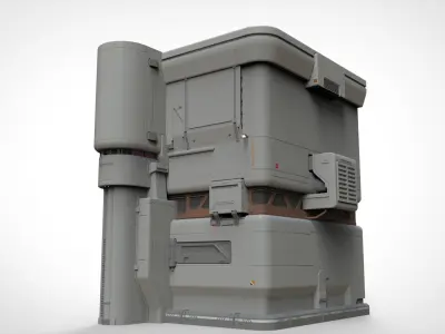 sci-fi architecture 11 3D model
