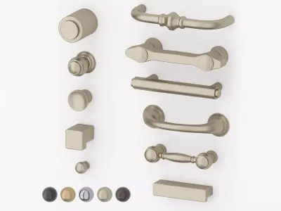 MOEN Cabinet knobs and pulls 3D model