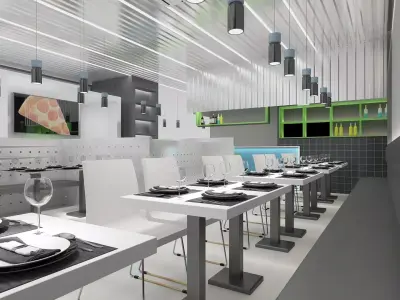 Pizza Restaurant 3D model