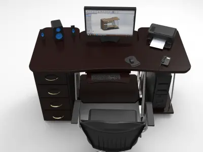 pc table 3 3D model