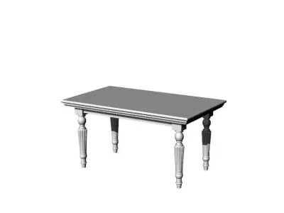 Dolls House Miniature Short Dining Table and Chairs 12th Scale 3D print model