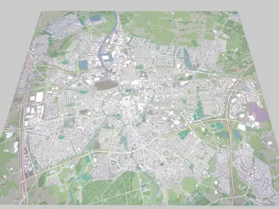 Cityscape Breda Netherlands 3D model