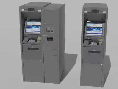 3D High poly model of ATM machines 3D model