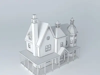 Fantasy Villa with interior detail Free 3D model