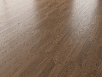  Parquet Oak Black Walnut Brushed set 6 3D model