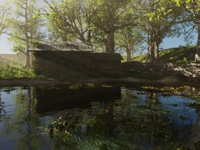 Abandoned Cabin Scene 3D model