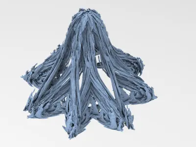 Sundering Seas Tower weaved pillars 3D model