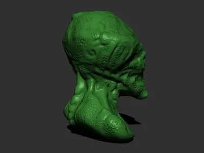 Alien Bust 1 - Highly Detailed STL File for 3D Printing 3D print model