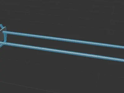 Double 4-Prong Peghook Free 3D model