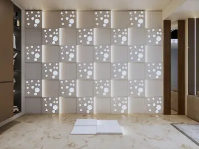 Wall decorative light 3d panel  Free 3D model