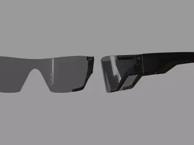 Futuristic Sunglasses Low-poly 3D model