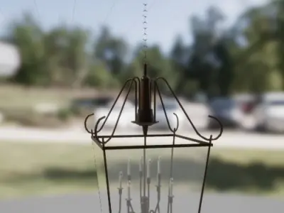 Game Ready Hanging Light Low-poly 3D model