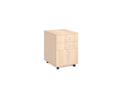 Mobile Pedestal with Three Drawers 442x534x628 Free low-poly 3D model