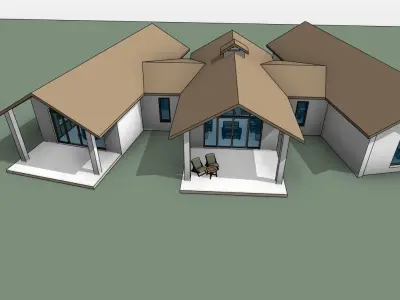 3 Bedrooms House 3D model