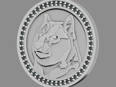 Dogecoin cryptocurrency  3D print model