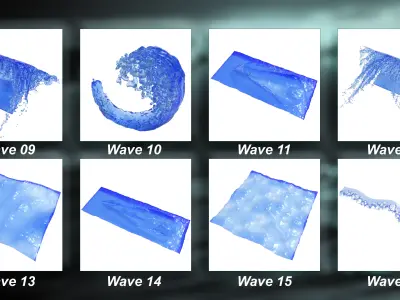35 Fluid splash Vol 7 Ocean wave 3D model