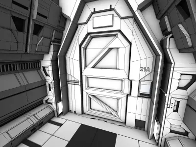 Sci-FI Corridor 3D model