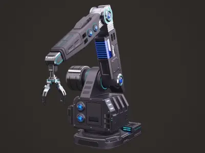 Futuristic Robotic Arm Stylized 3D model