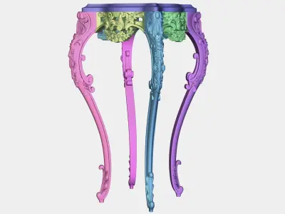 Carved telephone table for CNC 01 3D model