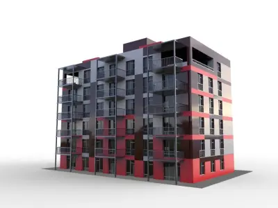 Modern townhouse 3D model