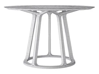 Rejuvenation Morrison round dining table 3D model