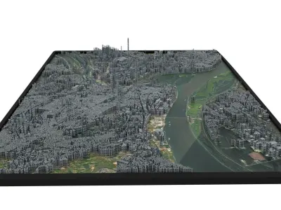 City of Belgrade Low-poly 3D model