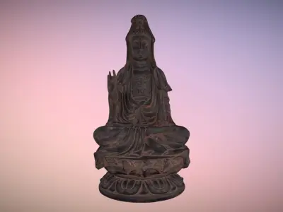 Kuan Yin Buddha Low-poly 3D model