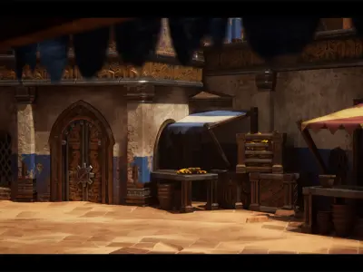 Desert Bazaar Low-poly 3D model