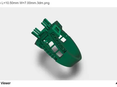 Men Ring with an Oval Cut Center Stone 3D print model