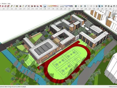 Sketchup School and University K5 3D model