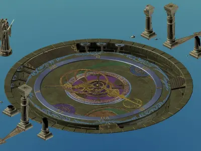 Game Collection of books - sink to the small square 3D model