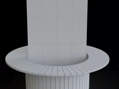 camping fire 005 3D model