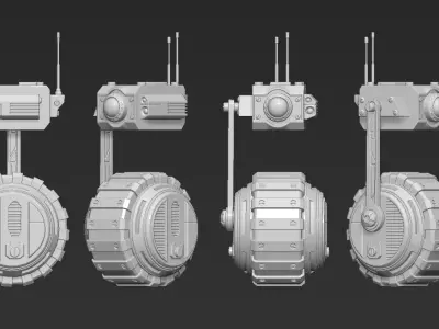 Sci-Fi Robot Head STL  Mechanical Toy Figure for 3D Printing 3D print model