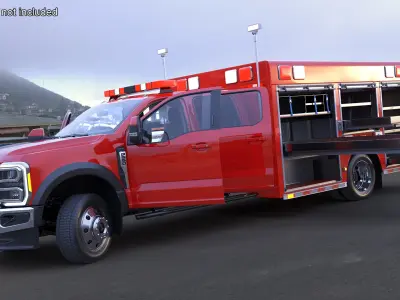  Light Rescue Truck Based on Ford F-550 Lariat Rigged 