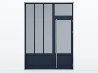 Aluminium door 356 3D model