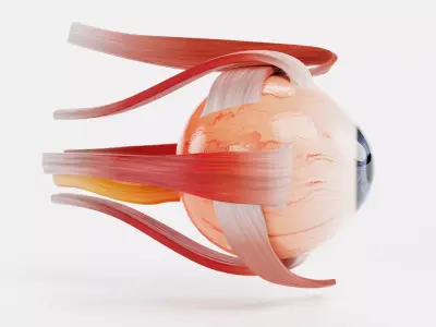 Eye with Extraocular Muscles - Realistic Human Anatomy 3D model