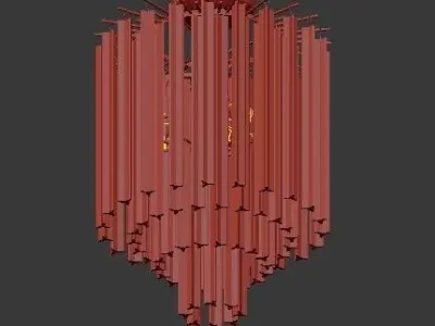Nessa Round Chandelier 2 3D model