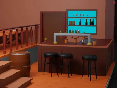 Pub from 19th century 3D model