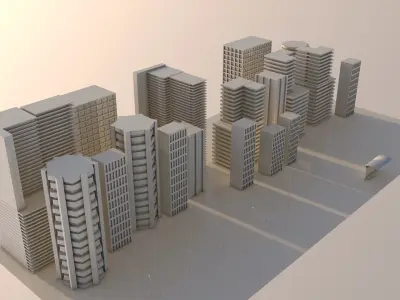 tower building mograph 3D model