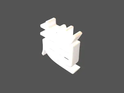Chinese Font Hundred Family Surnames Zhao v2 002 Low-poly 3D model